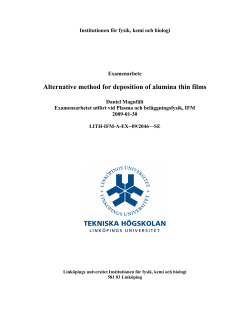 Alternative method for deposition of alumina thin films