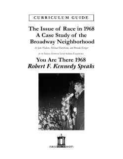 The Issue of Race in 1968 A Case Study of the Broadway