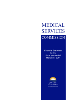 msc financial statement 2014 - Province of British Columbia
