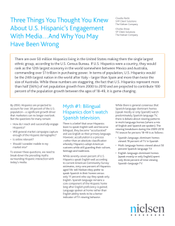 Three Things You Thought You Knew About US Hispanic`s