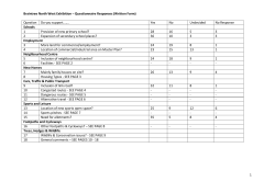 Braintree North West Exhibition &ndash; Questionnaire Responses (Written