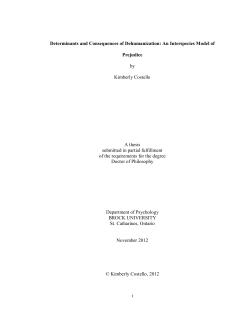 Determinants and Consequences of Dehumanization: An