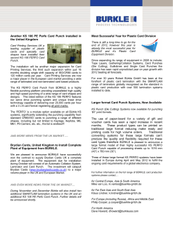 Another KS 106 PE Perfo Card Punch installed in the United