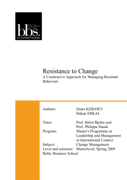 Resistance to Change