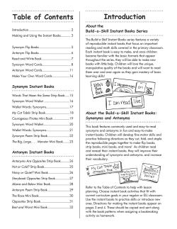 Introduction Table of Contents