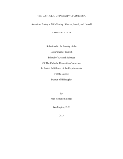 American Poetry at Mid-Century: Warren, Jarrell, and Lowell