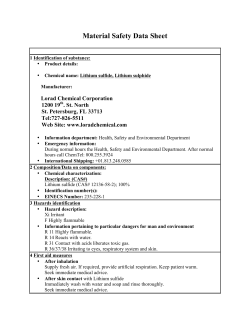 Material Safety Data Sheet - Lorad Chemical Corporation
