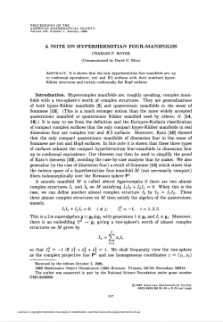 A NOTE ON HYPERHERMITIAN FOUR-MANIFOLDS LIj + IjL = 0, i&iquest; j