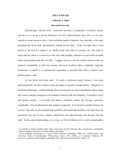 TRUE ENOUGH* Catherine Z. Elgin Harvard University