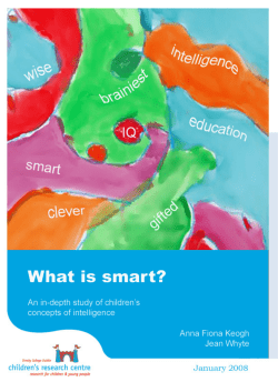 What is Smart? An In-depth study of Children`s Concepts of