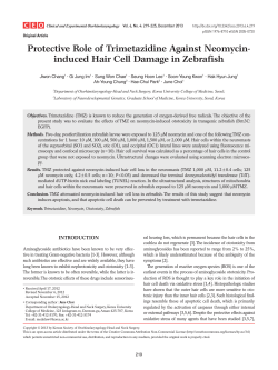 Protective Role of Trimetazidine Against Neomycin