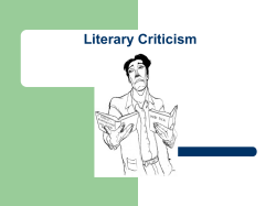 Literary Criticism