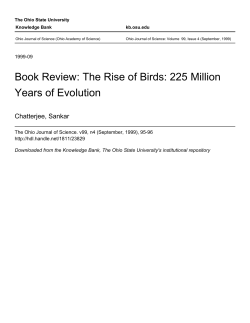 Book Review: The Rise of Birds: 225 Million