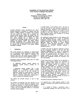 Acquisition of Conceptual Data Models from Natural Language