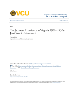 The Japanese Experience in Virginia, 1900s-1950s