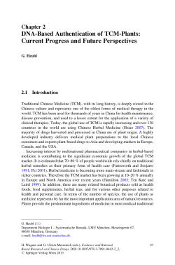 DNA-Based Authentication of TCM-Plants: Current Progress and