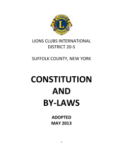 constitution and by-laws