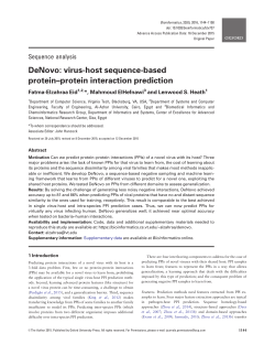 DeNovo: virus-host sequence-based protein