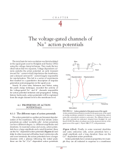The voltage-gated channels of Na action potentials
