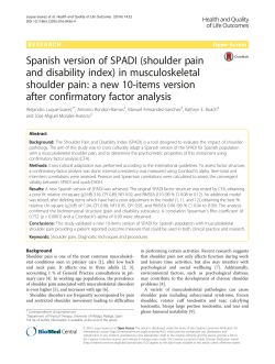 Spanish version of SPADI (shoulder pain and disability index) in