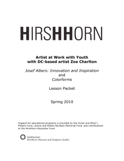 Artist at Work with Youth with DC-based artist Zoe Charlton Josef