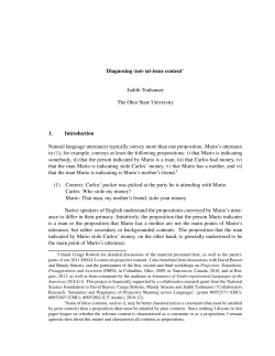 Diagnosing (not-)at-issue content - OSU Linguistics