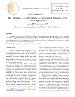 The Influence of Radiofrequency Electromagnetic Radiation on the
