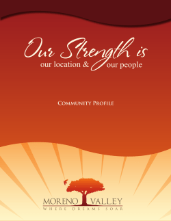 Community Profile - City of Moreno Valley