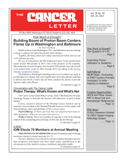 Building Boom of Proton Beam Centers Flares
