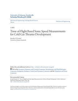 Time-of-Flight Based Sonic Speed Measurements for Cold Gas