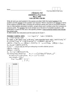 Answers to Final Exam