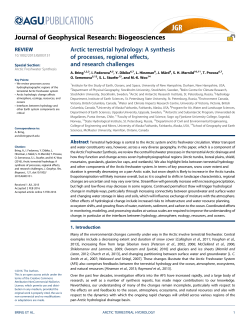Arctic terrestrial hydrology: A synthesis of processes, regional effects