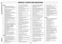 module 2: rapid fire questions