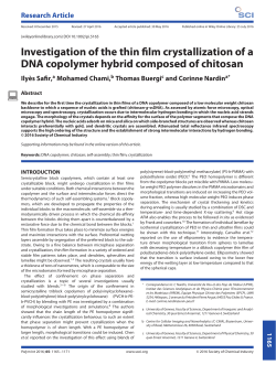 Investigation of the thin film crystallization of a DNA copolymer