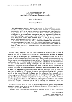 An Axiomatization of the Ratio/Difference Representation