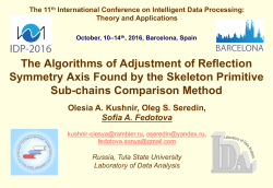 The Algorithms of Adjustment of Reflection Symmetry Axis Found by