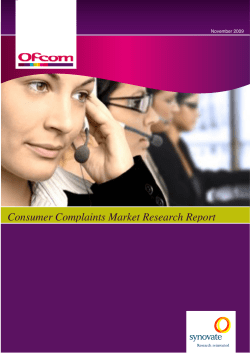Consumer Complaints Market Research Report