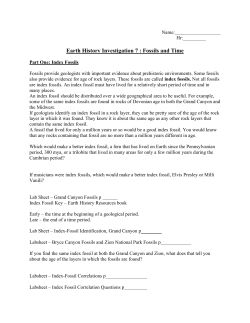 Earth History Investigation 7 : Fossils and Time