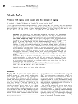 Scienti&reg;c Review Women with spinal cord injury and the