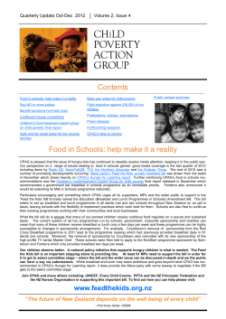 Quarterly Update 2012, Volume 2, Issue 4 (Oct-Dec)