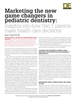 Marketing the new game changers in pediatric