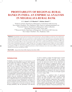 Profitability of regional rural banks in india: an emPirical analysis in