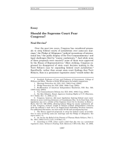 Should the Supreme Court Fear Congress?