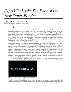 SuperWhoLock: The Face of the New Super-Fandom
