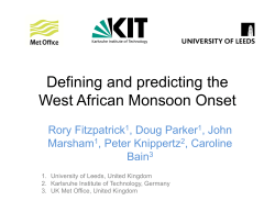 Defining and predicting the West African Monsoon Onset