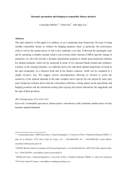 Dynamic speculation and hedging in commodity futures