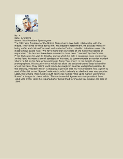 No: 4 Date: 6/1/1972 Name: Vice President Spiro Agnew The 39th