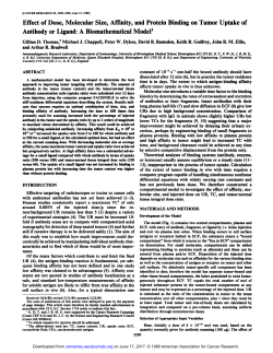 Effect of Dose, Molecular Size, Affinity, and
