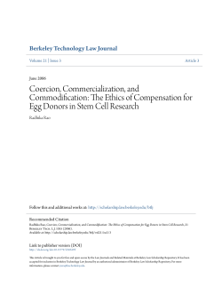 Coercion, Commercialization, and Commodification