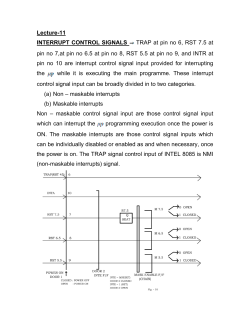 Lecture-11 INTERRUPT CONTROL SIGNALS TRAP at pin no